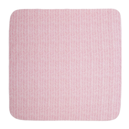 EVERYDAY KIDS 4 Pack Flannel Receiving Baby Blanket Set - Wild Flowers/Pink Dashes