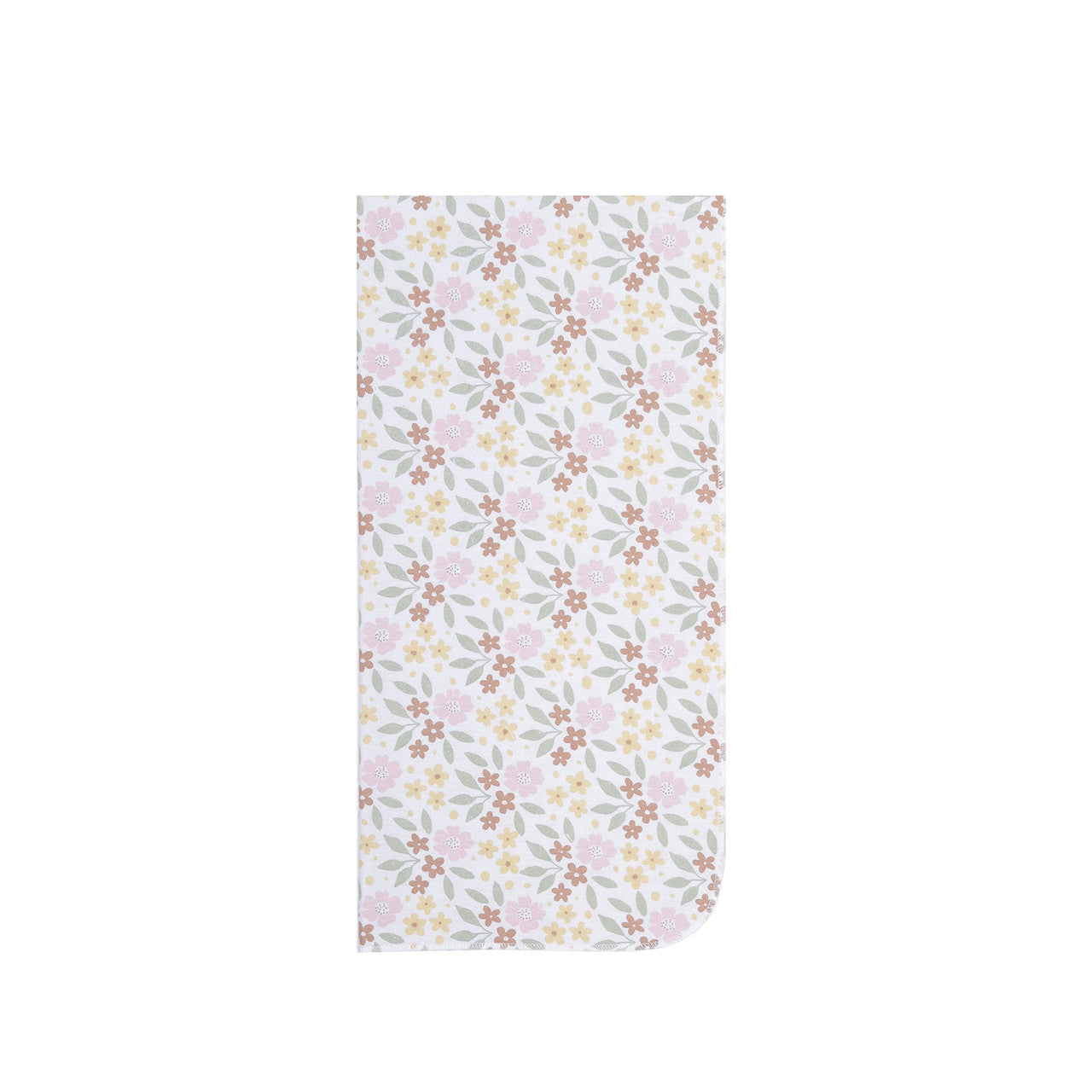EVERYDAY KIDS 4 Pack Flannel Receiving Baby Blanket Set - Wild Flowers/Pink Dashes