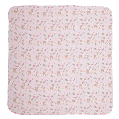 EVERYDAY KIDS 4 Pack Flannel Receiving Baby Blanket Set - Woodland Animals/Rainbow