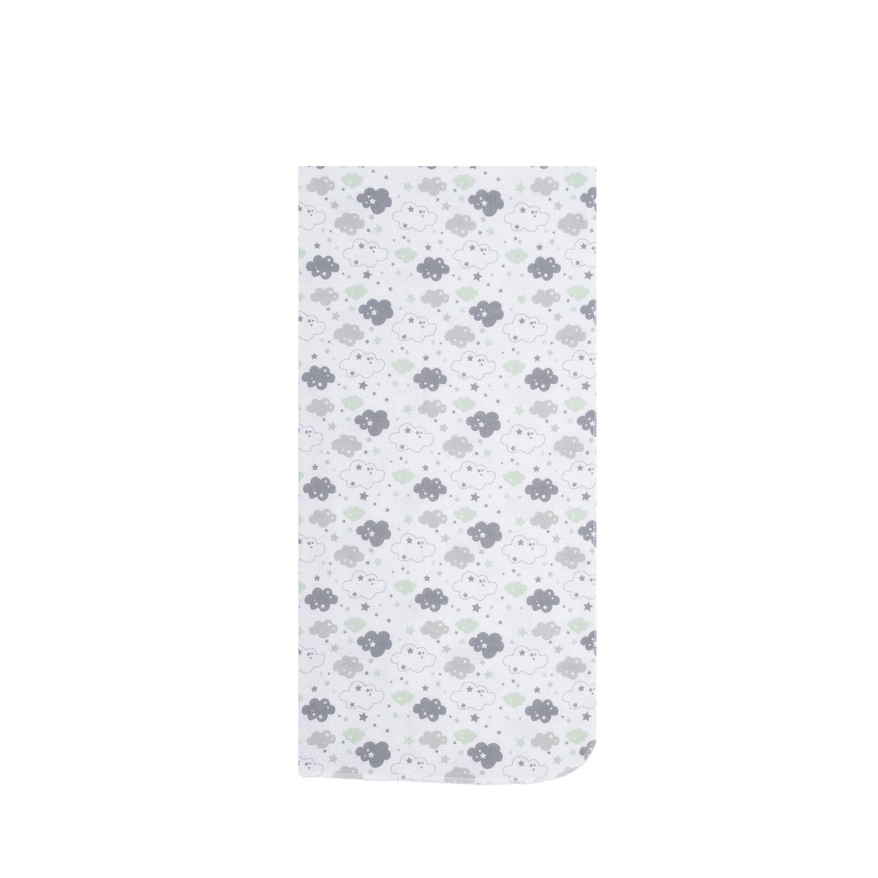 EVERYDAY KIDS 4 Pack Flannel Receiving Baby Blanket Set - Clouds/Stars