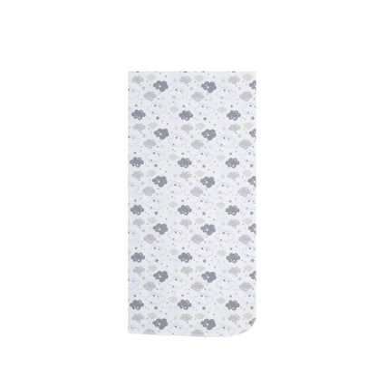 EVERYDAY KIDS 4 Pack Flannel Receiving Baby Blanket Set - Clouds/Stars