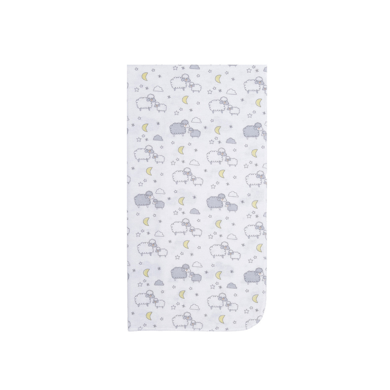 EVERYDAY KIDS 4 Pack Flannel Receiving Baby Blanket Set - Sheeps/Stripes