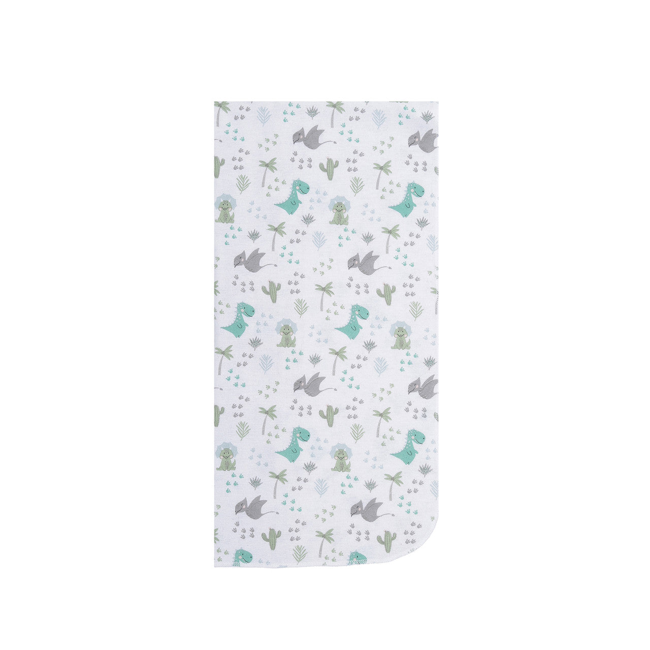 EVERYDAY KIDS 4 Pack Flannel Receiving Baby Blanket Set - Dinosaurs/Chevron