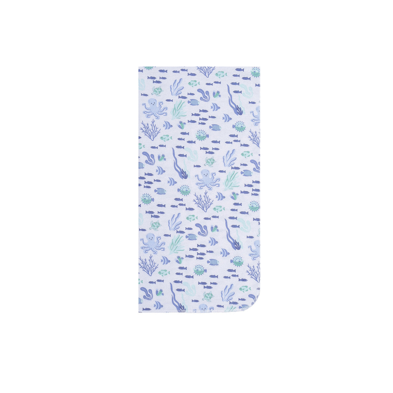 EVERYDAY KIDS 4 Pack Flannel Receiving Baby Blanket Set - Sea Creatures/Whales