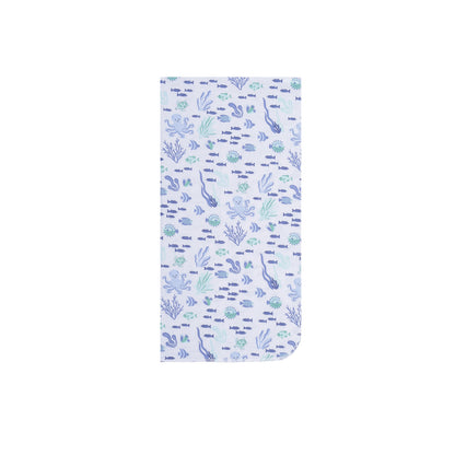 EVERYDAY KIDS 4 Pack Flannel Receiving Baby Blanket Set - Sea Creatures/Whales