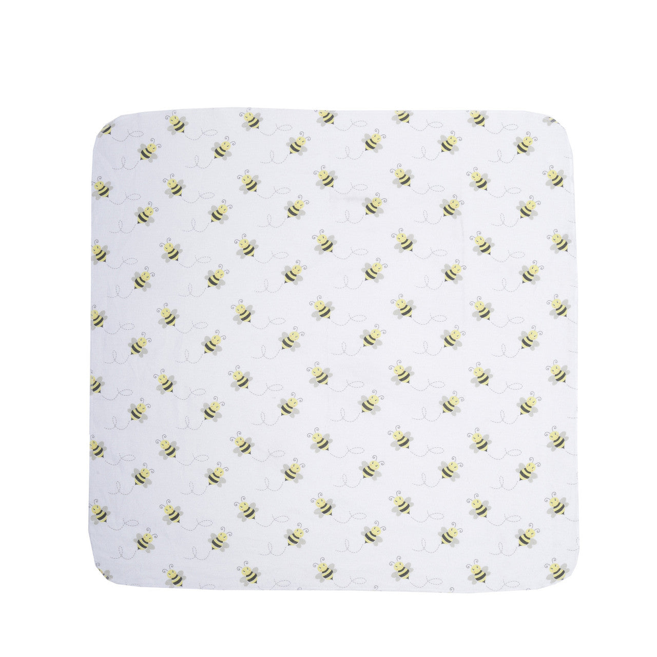 EVERYDAY KIDS 4 Pack Flannel Receiving Baby Blanket Set - Bees/Honeycomb