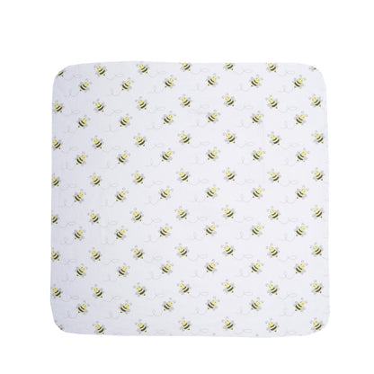EVERYDAY KIDS 4 Pack Flannel Receiving Baby Blanket Set - Bees/Honeycomb