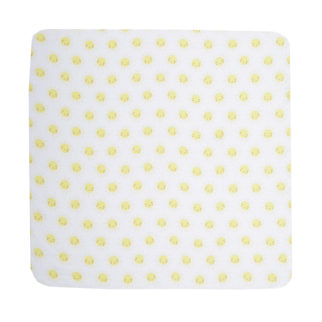 EVERYDAY KIDS 4 Pack Flannel Receiving Baby Blanket Set - Sun/Yellow Stripes