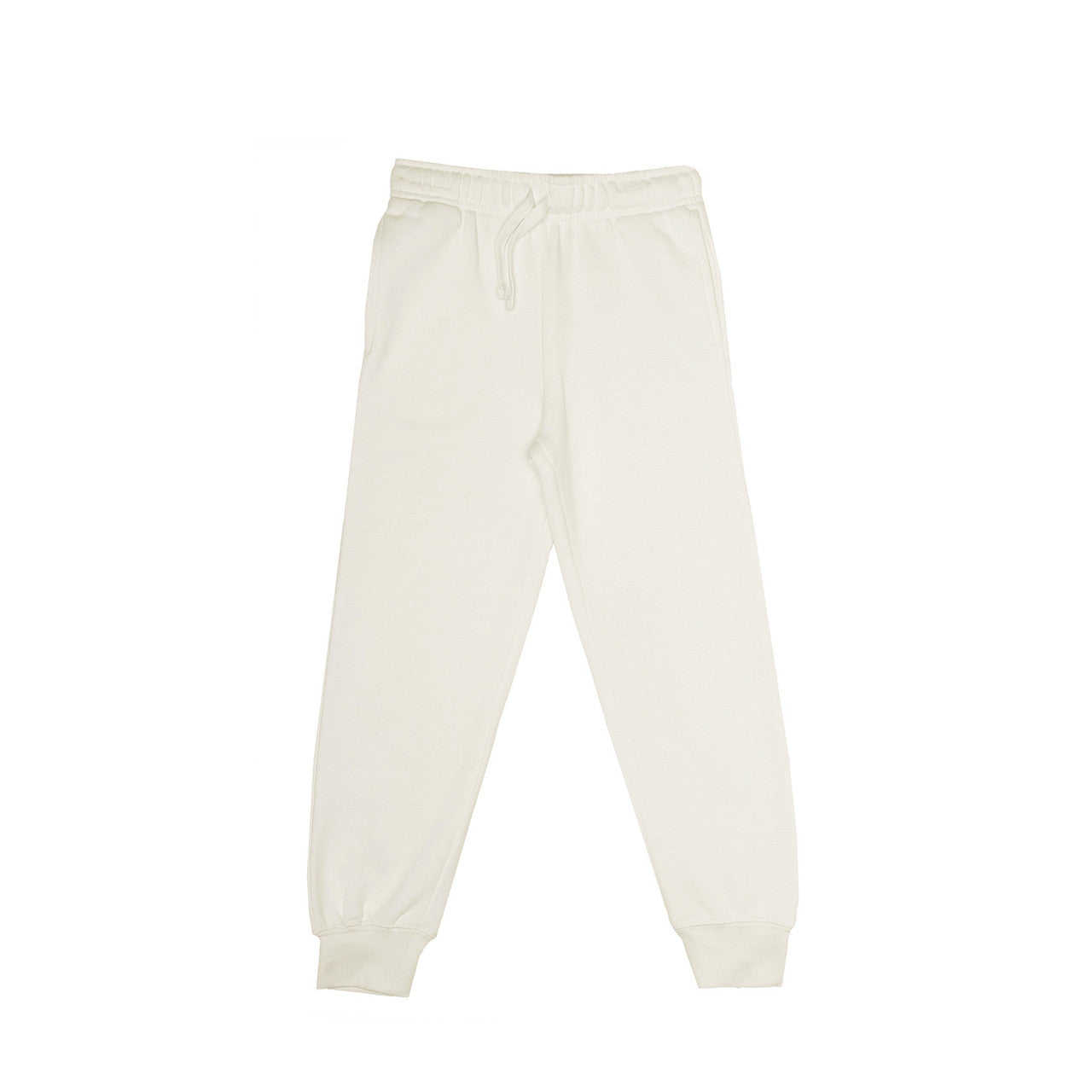EVERYDAY KIDS Boys Off-White Cotton Fleece Sweatpant Joggers with Pockets