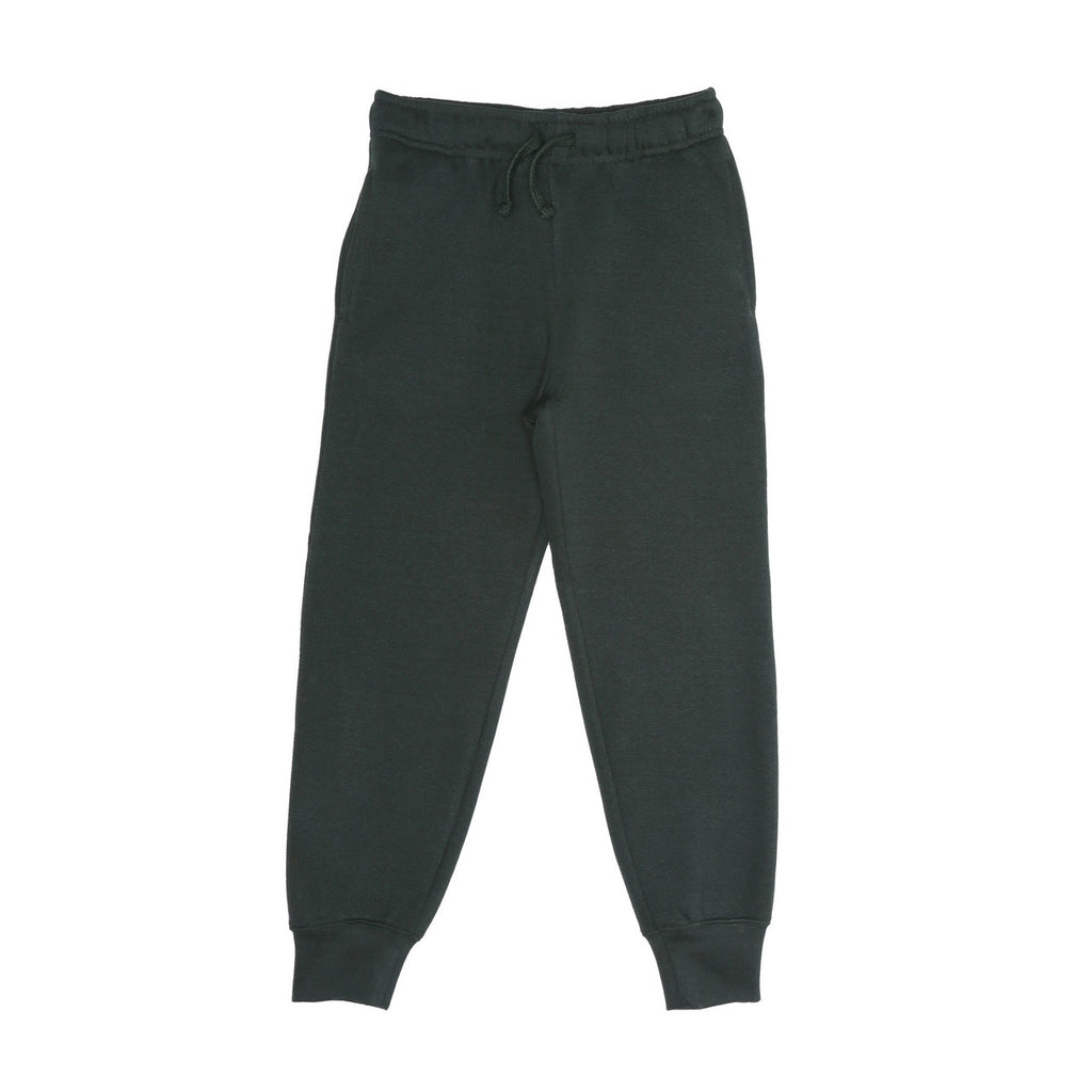 EVERYDAY KIDS Boys Green Cotton Fleece Sweatpants Joggers with Pockets