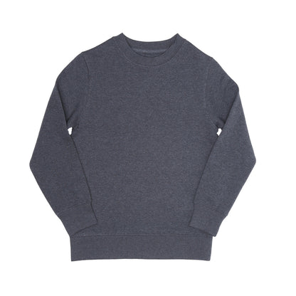 EVERYDAY KIDS Girls’ Fleece Charcoal Gray Crewneck Sweatshirt