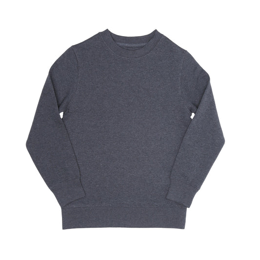 EVERYDAY KIDS Girls’ Fleece Charcoal Gray Crewneck Sweatshirt