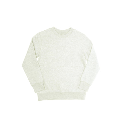 EVERYDAY KIDS Girls’ Fleece Off-White Crewneck Sweatshirt