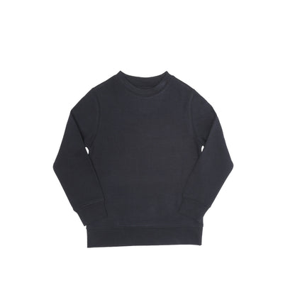 EVERYDAY KIDS Girls’ Fleece Black Crewneck Sweatshirt
