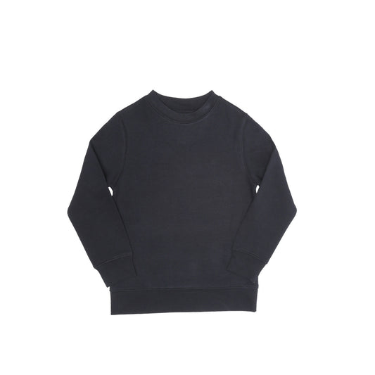 EVERYDAY KIDS Girls’ Fleece Black Crewneck Sweatshirt