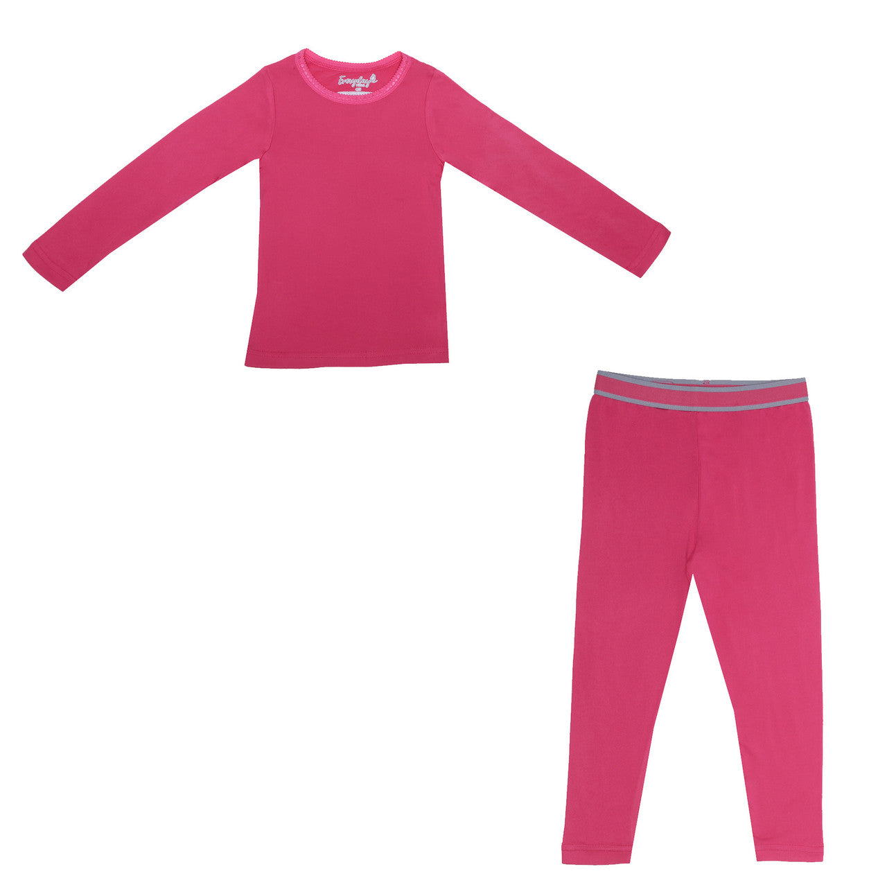 EVERYDAY KIDS Girls Pink Thermal Top and Bottom Underwear Set