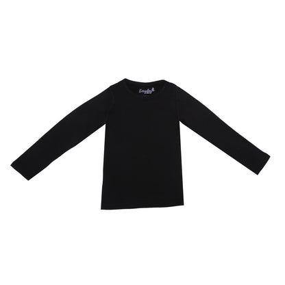 EVERYDAY KIDS Girls Black Thermal Top and Bottom Underwear Set