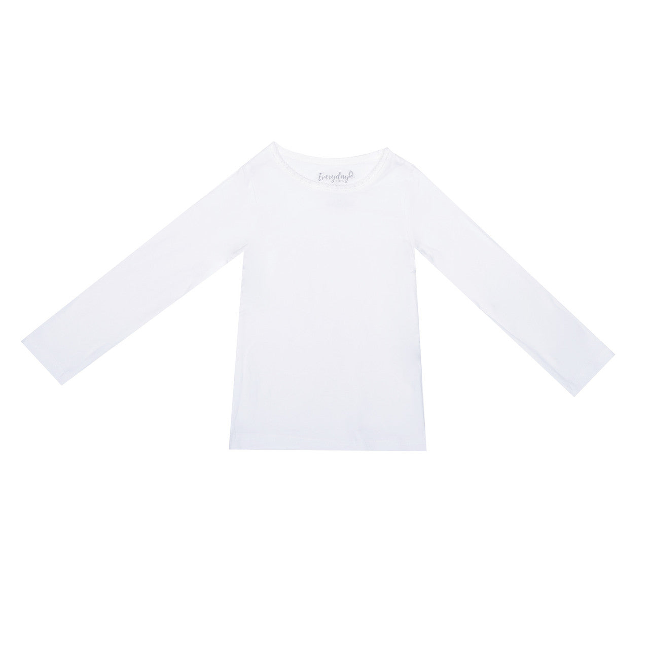 EVERYDAY KIDS Girls white Thermal Top and Bottom Underwear Set