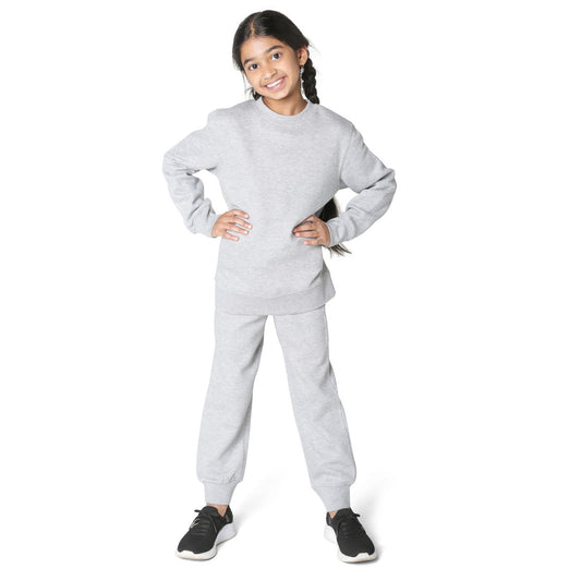 EVERYDAY KIDS Girls’ Heather Gray Cotton Fleece Sweatpants