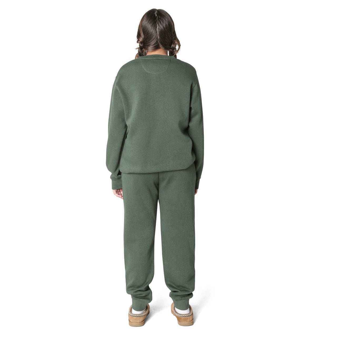 EVERYDAY KIDS Girls’ Green Cotton Fleece Sweatpants