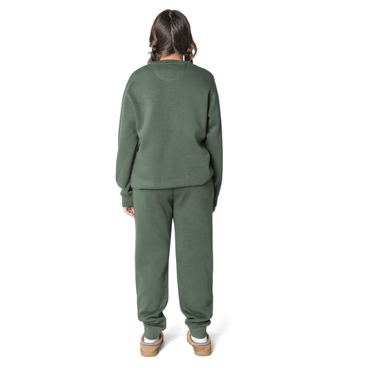 EVERYDAY KIDS Girls’ Green Cotton Fleece Sweatpants