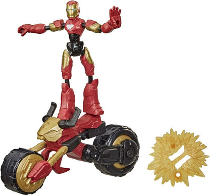 Marvel Bend and Flex, Flex Rider Iron Man Action Figure Toy