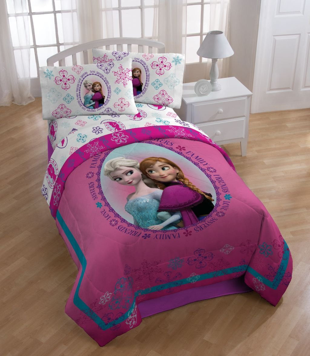 Disney Frozen Anna and Elsa "Snowflake" Comforter, Twin/Full