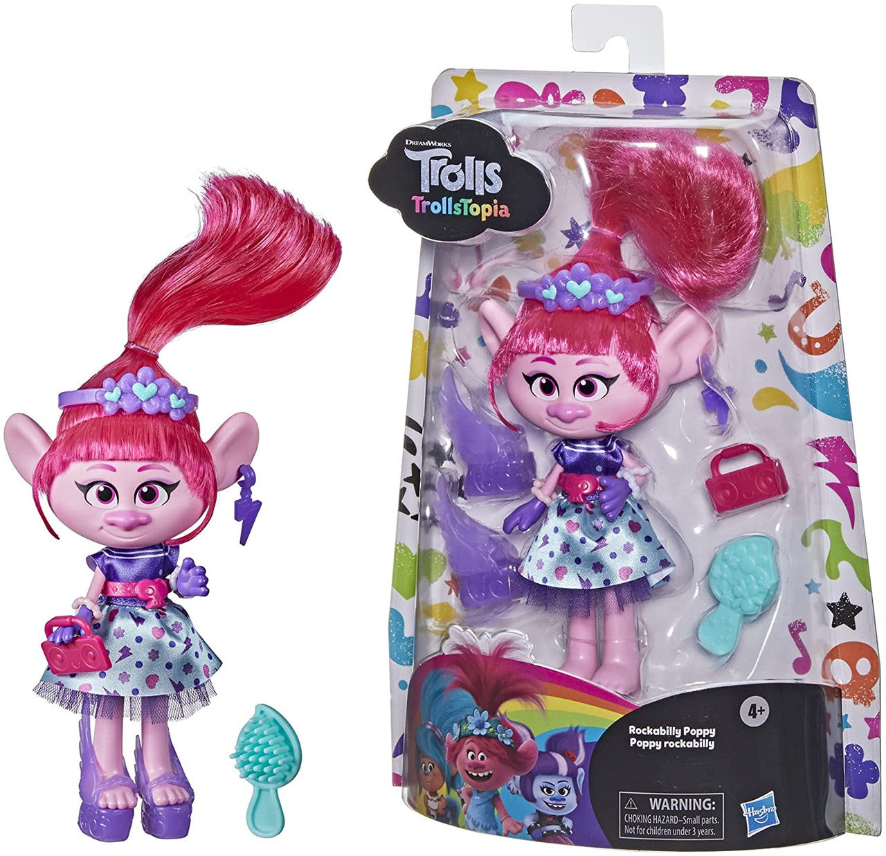 DreamWorks TrollsTopia Rockabilly Poppy Fashion Doll