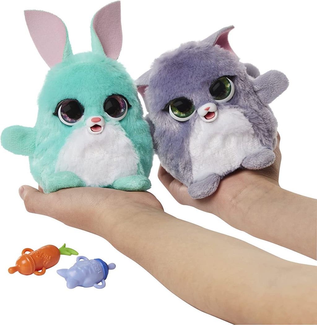 FurReal Fuzzalots Kitty and Bunny Color Change Interactive Feeding Toy