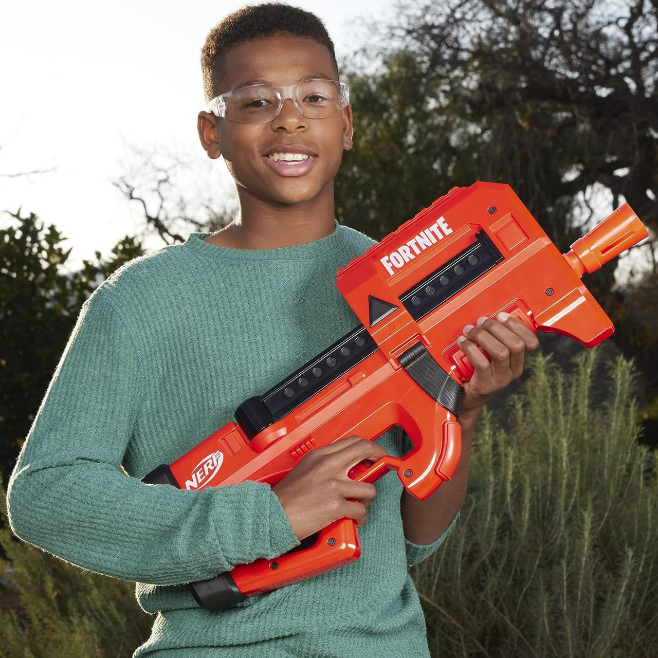 NERF Fortnite Compact SMG Motorized Blaster, Red