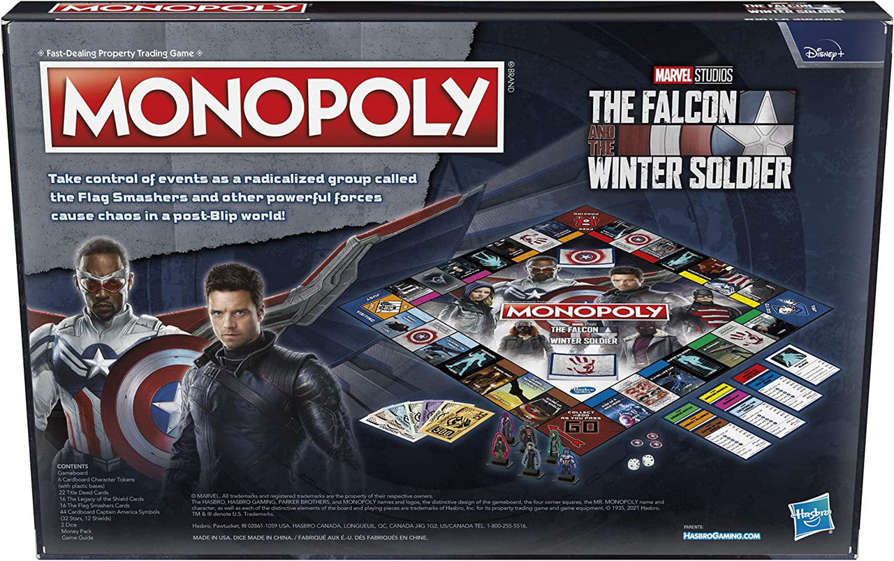 MONOPOLY: Marvel Studios' The Falcon and The Winter Soldier Edition Board Game