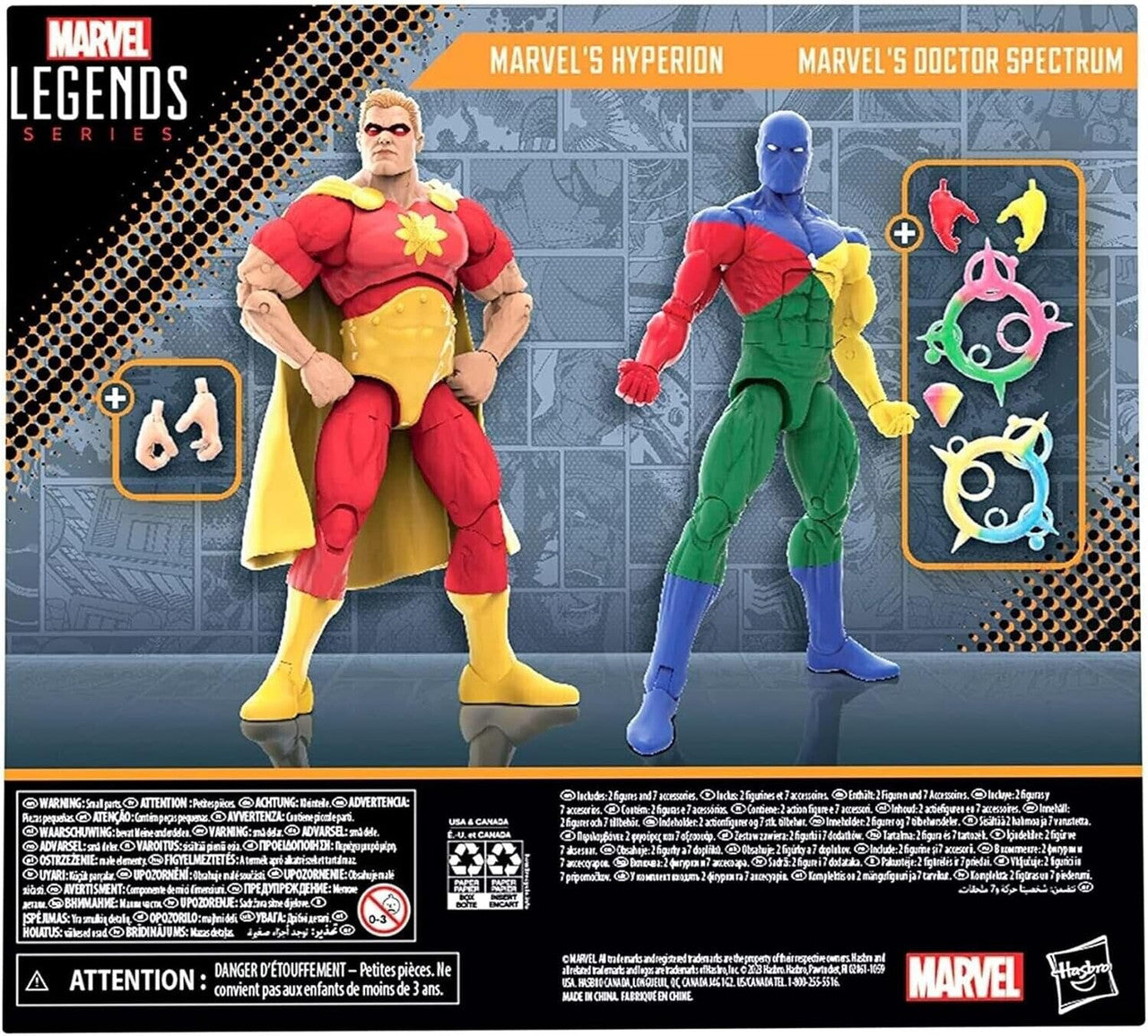 Marvel Squadron Supreme Legends Hyperion Doctor & Spectrum Action Figures