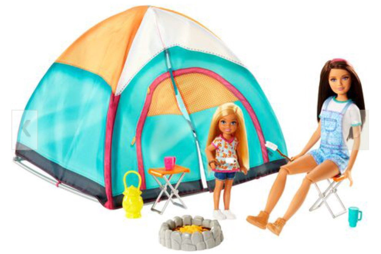 Barbie Camping Fun Skipper and Chelsea Playset