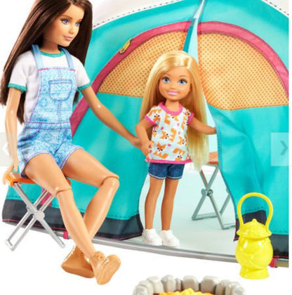 Barbie Camping Fun Skipper and Chelsea Playset