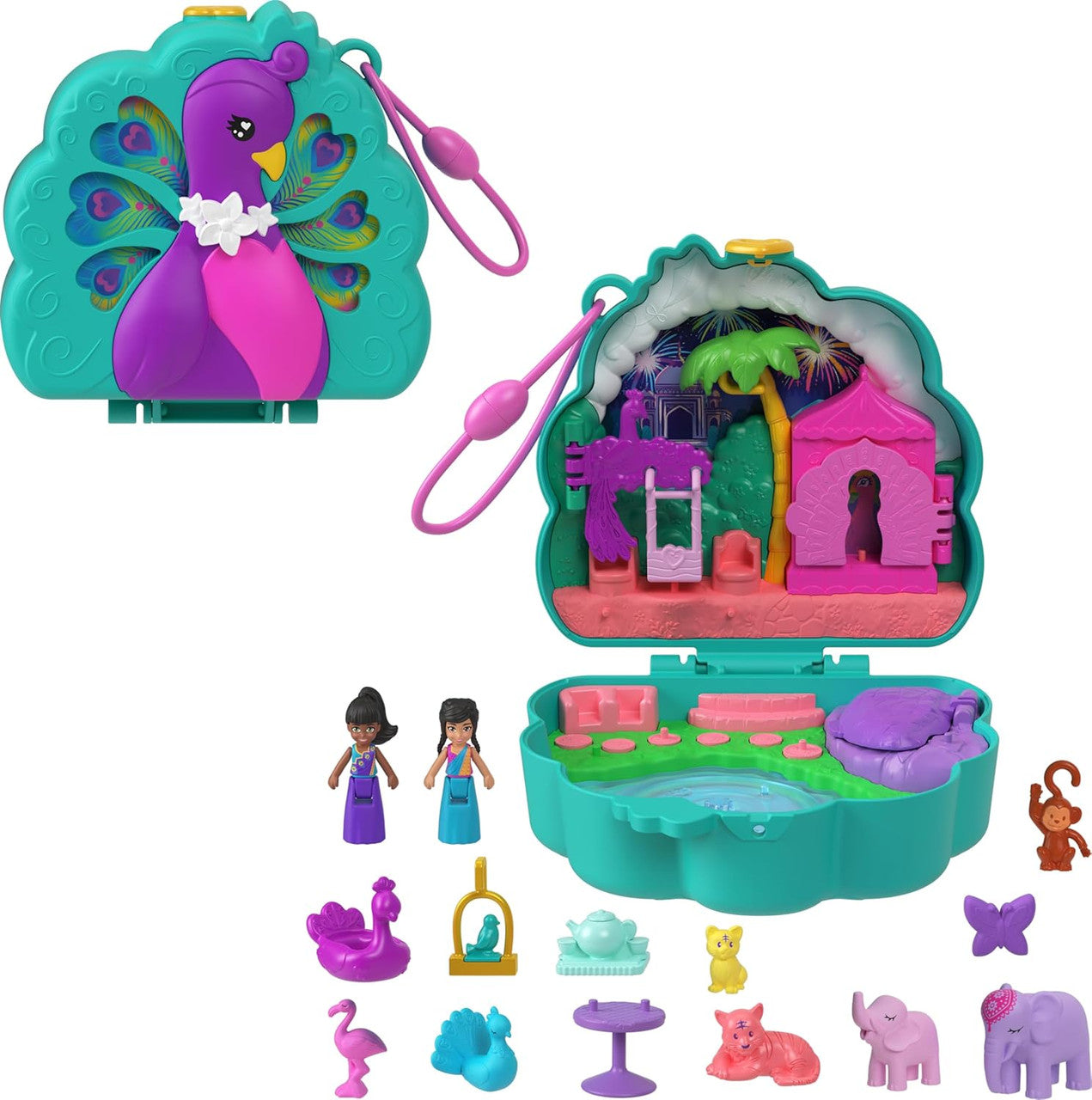 Polly Pocket Dolls & Playset, Peacock Garden