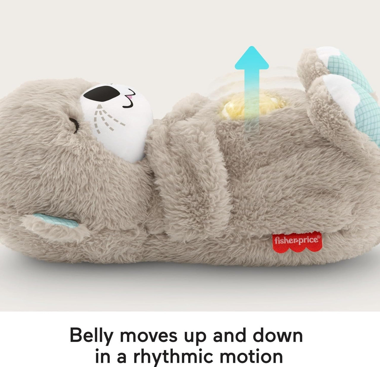 Fisher-Price Soothe 'n Snuggle Otter Baby Plush Sound Machine with Music, Lights, and Breathing Motion for Newborns 0+ Months
