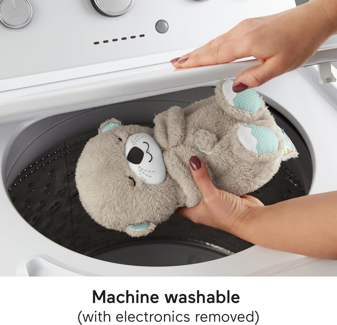 Fisher-Price Soothe 'n Snuggle Otter Baby Plush Sound Machine with Music, Lights, and Breathing Motion for Newborns 0+ Months