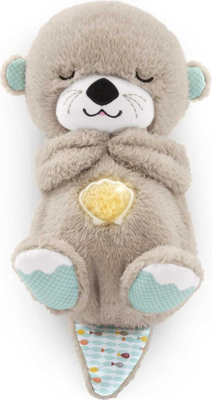 Fisher-Price Soothe 'n Snuggle Otter Baby Plush Sound Machine with Music, Lights, and Breathing Motion for Newborns 0+ Months
