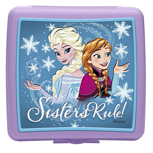 Zak! Designs Disney Frozen Reusable Sandwich Container with Embossed Character Lid
