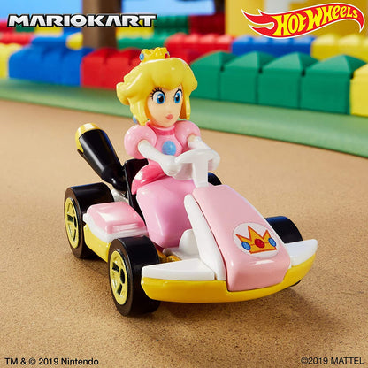 Hot Wheels Mario Kart Peach with Standard Kart Vehicle