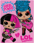 LOL Surprise Grrl Power Fleece Throw Blanket, 40” x 50”