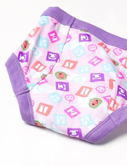CoComelon Toddler Girls 7-Pack Potty Training Pants, JJ Bella and Cece Underwear Set, Multicolor, Sizes 2T