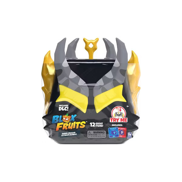 PhatMojo Blox Fruits Dragon Collector Bundle, Mystery Fruit Storage Case with Exclusive Plush, Mini Figures, Trading Cards & Mythical DLC Codes, Ages 6+