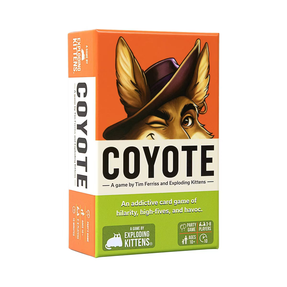 Exploding Kittens Coyote Card Game by Tim Ferriss, Fast-Paced Action Party Game for Family & Game Night, Ages 10+, 3-8 Players