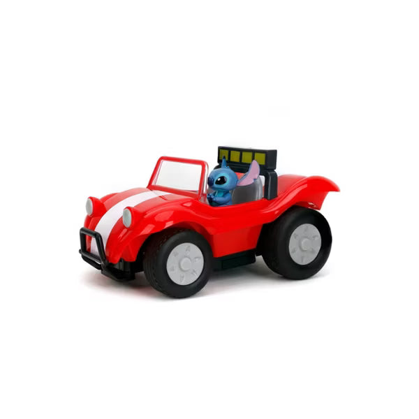 Disney Stitch Buggy 1:24 Scale R/C Car, 2.4 GHz Full-Function Remote Control Vehicle with Turbo Boost & Built-In Stitch Figure, Ages 6+