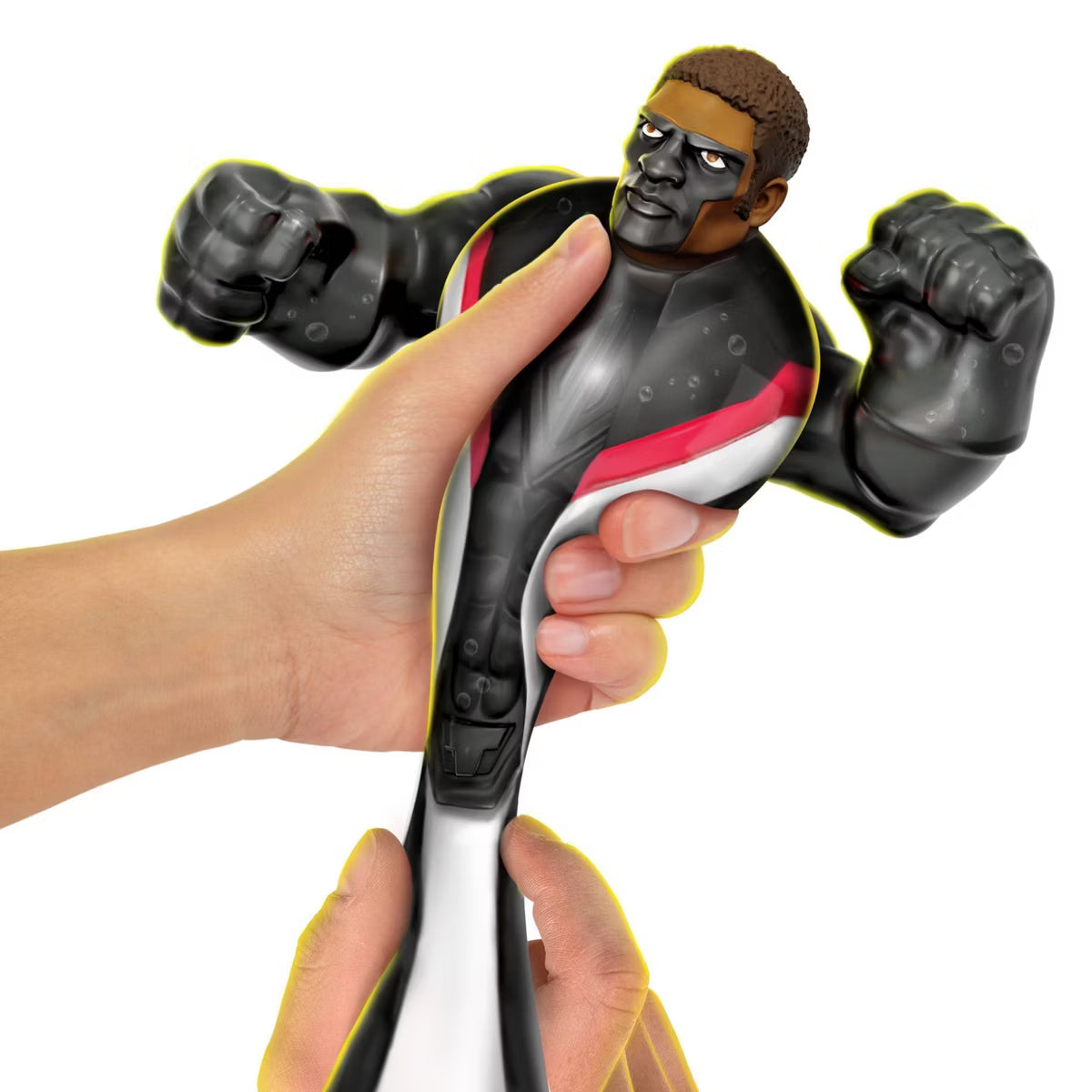 DC Superman Mr. Terrific Stretchy Heroes Action Figure, 4.5" Squishy Super Hero Toy by Moose Toys, Ages 4+