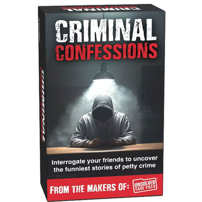 Criminal Confessions Card Game by Unsolved Case Files, Interrogate Your Friends Adult & Teen Party Game of Petty Crimes, Ages 14+, 2-10 Players