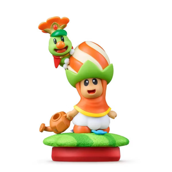 Nintendo amiibo Poplin & Prince Florian Figure, Super Mario Bros. Wonder Official NFC Character Figure for Nintendo Switch, Green & Orange