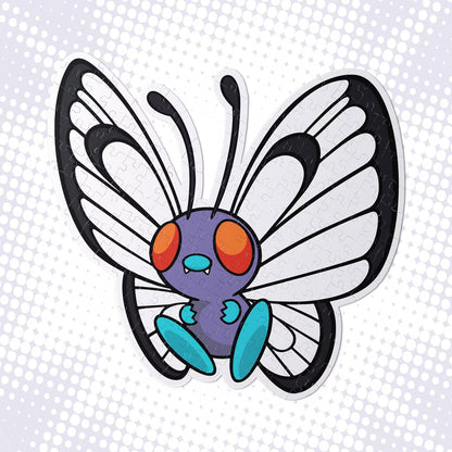 Pokémon Butterfree Die-Cut Shaped Jigsaw Puzzle, Gen 1 Kanto Butterfly Pokémon Collector Puzzle,