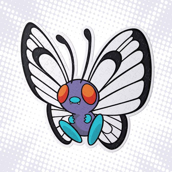 Pokémon Butterfree Die-Cut Shaped Jigsaw Puzzle, Gen 1 Kanto Butterfly Pokémon Collector Puzzle